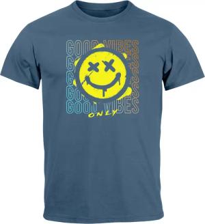Neverless Print-Shirt Herren T-Shirt Smiling Face