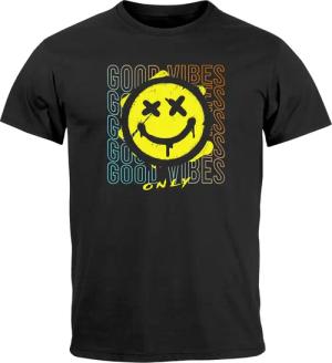 Neverless Print-Shirt Herren T-Shirt Smiling Face