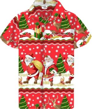 King Kameha Hawaiihemd Christmas Border Print