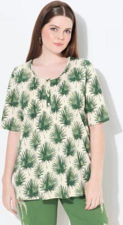 Ulla Popken T-Shirt T-Shirt Palmen A-Linie