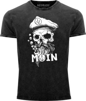 Neverless Print-Shirt Herren Vintage Shirt Moin