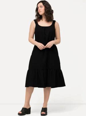 Ulla Popken Jerseykleid Midikleid Elastikträger Rundhals