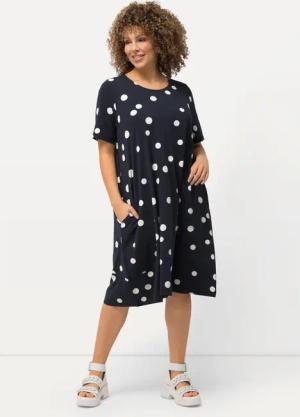 Ulla Popken Midikleid Midikleid Punkte A-Linie