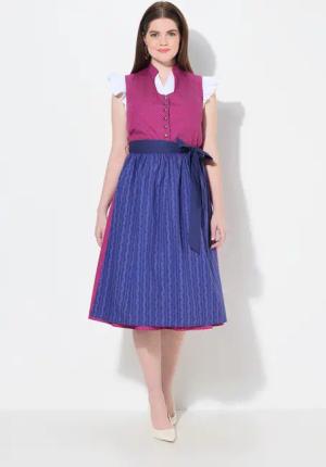 Ulla Popken Dirndl Dirndl Stehkragen Schmuckknöpfe