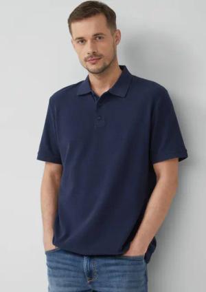 s.Oliver Kurzarmshirt Poloshirt aus Waffelpiqué