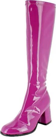 Das Kostümland Gogo Damen Retro Lackstiefel,