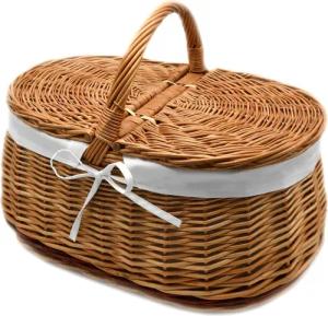 MyBer® Einkaufskorb Weidenkorb Korb Tragekorb mit