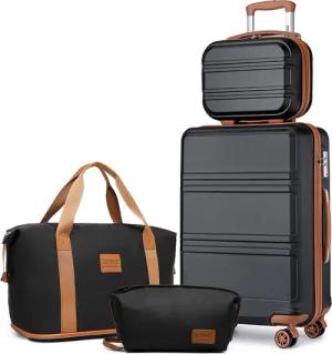 KONO Hartschalen-Trolley mit TSA-Schloss - Reisekoffer