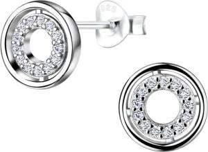 ALEXANDER YORK Paar Ohrstecker KREIS Zirkonia,