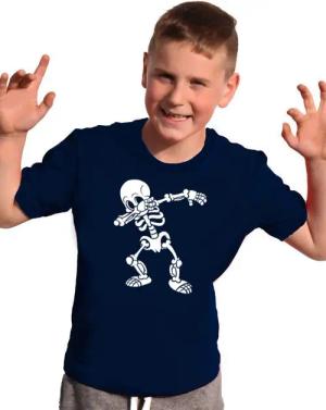coole-fun-t-shirts Print-Shirt Dabbing Skelett Kinder T-Shirt