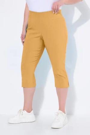 Ulla Popken Funktionshose Bengalin-Capri hochelastisch knitterarm