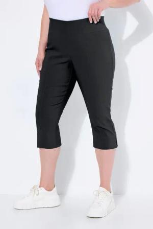 Ulla Popken Funktionshose Bengalin-Capri hochelastisch knitterarm