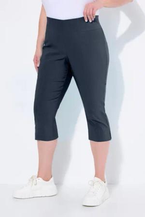 Ulla Popken Funktionshose Bengalin-Capri hochelastisch knitterarm