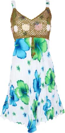 Guru-Shop Midikleid Boho Minikleid, Sommerkleid Hawaii,..