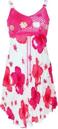 Guru-Shop Midikleid Boho Minikleid, Sommerkleid Hawaii,..