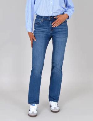 ESRA Straight-Jeans Stretch-Jeans Damen High Waist