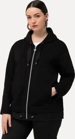Ulla Popken Sommerjacke Kapuzenjacke Bindeband doppelter