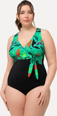 Ulla Popken Badeanzug Badeanzug Neckholder-Optik Softcups