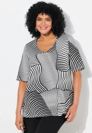 Ulla Popken T-Shirt T-Shirt grafischer Druck