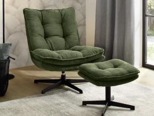 Jockenhöfer Gruppe Relaxsessel "Kasper", Inklusive Hocker, 360 Drehfunktion