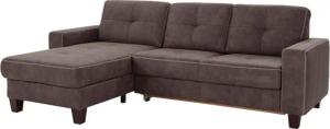 Places of Style Ecksofa "Varese L-Form", wahlweise mit Bettfunktion und Vorziehfunktion