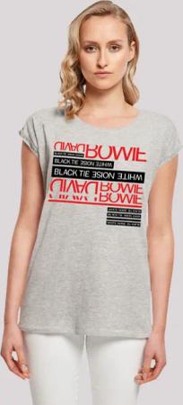 F4NT4STIC T-Shirt "David Bowie Black Tie White Noise", Print