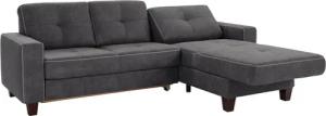 Places of Style Ecksofa "Varese L-Form", wahlweise mit Bettfunktion und Vorziehfunktion