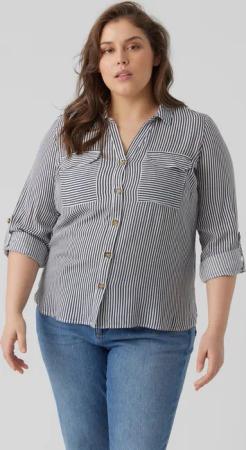 Vero Moda Curve Hemdbluse "VMBUMPY L/S SHIRT NEW CURVE GA NOOS"
