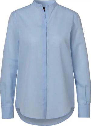 BOSS ORANGE Klassische Bluse "Befelize Premium Damenmode", Chambray Qualität, Stehkragen