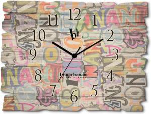 Bruno Banani Wanduhr "Letter Puzzle", wahlweise mit Quarz- oder Funkuhrwerk, lautlos ohne Tickgeräusche