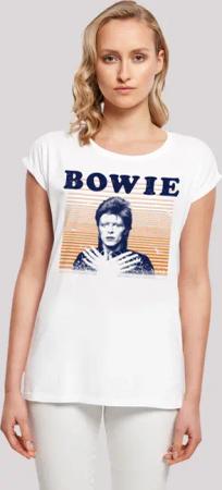 F4NT4STIC T-Shirt "David Bowie Orange Stripes", Print