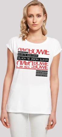 F4NT4STIC T-Shirt "David Bowie Black Tie White Noise", Print