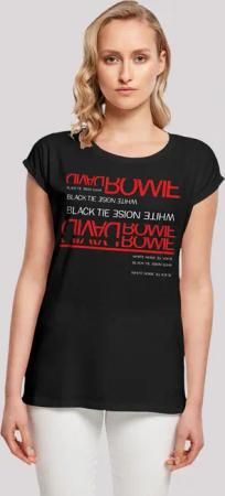 F4NT4STIC T-Shirt "David Bowie Black Tie White Noise", Print