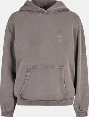 Merchcode Ladies K Heart Acid Washed Oversized Hoody