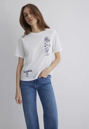 Mavi T-Shirt "BEACH PRINTED T-SHIRT", Katzen T-Shirt