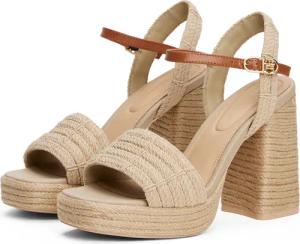 Tommy Hilfiger High-Heel-Sandalette "ROPE HEEL PLATFORM SANDAL", Blockabsatz, Plateau, Sommerschuh mit verstellbarer Schnalle
