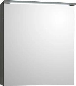 PREISBRECHER Badezimmerspiegelschrank Two LED, Steckdose, titan-grau