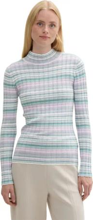 TOM TAILOR Denim Strickpullover mit Stehkragen