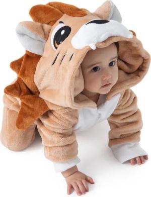 Corimori Strampler Flauschiges Löwen-Kostüm für Babies,