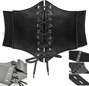 MODFU Taillengürtel Damen elastisch Bindegürtel Schnürgürtel