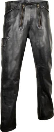 MDM Lederhose Herren Leder Zimmermannshose, Zunfthose