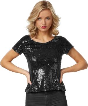 dressforfun T-Shirt Pailletten-Kurzarm-Shirt