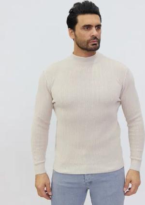 Denim Distriqt Strickpullover Stehkragen Pullover in