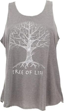 Guru-Shop T-Shirt Tanktop mit Ethnodruck, Tree