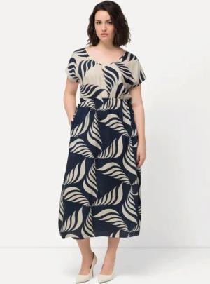 Ulla Popken Maxikleid Maxikleid grafischer Druck
