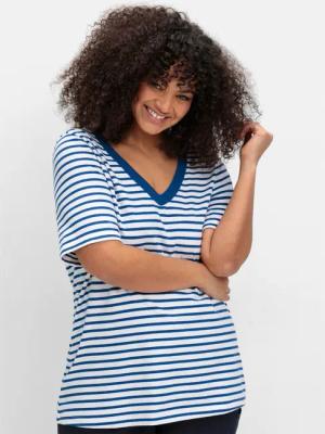 Sheego T-Shirt Ringelshirt