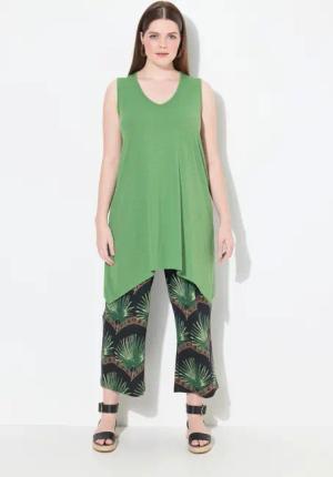 Ulla Popken Longshirt Longtop Zipfelsaum A-Linie