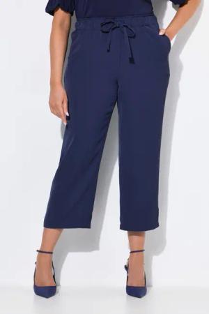 Ulla Popken Schlupfhose 7/8-Hose Bügelfalten Elastikbund