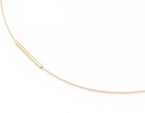 Boccia Halsreif Collier Edelstahl goldfarben Ø