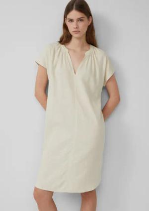 s.Oliver Minikleid Midi-Kleid aus Leinenmix mit